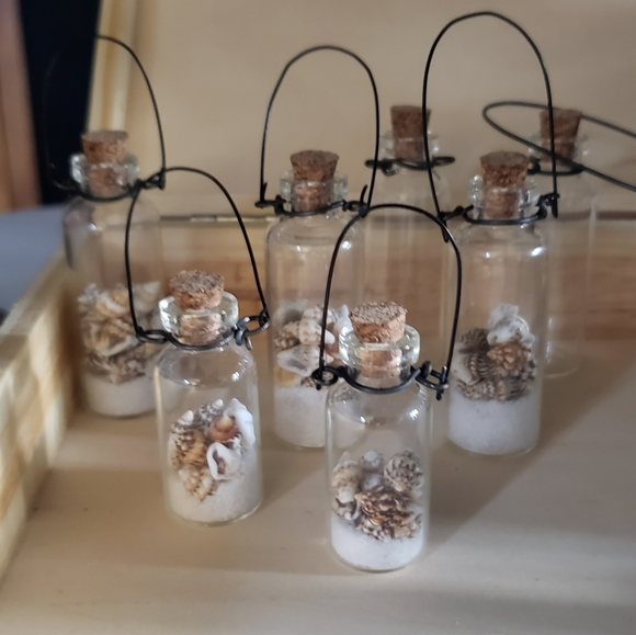 Sand and Seashell Mini Bottle Christmas Ornament - Picture 4 of 11